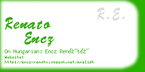 renato encz business card